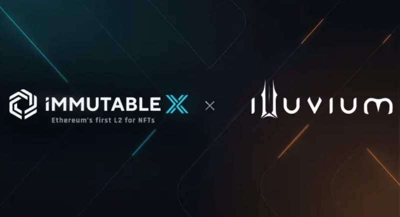 Immutable X partnership billboard.