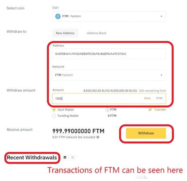 Fantom on Binance