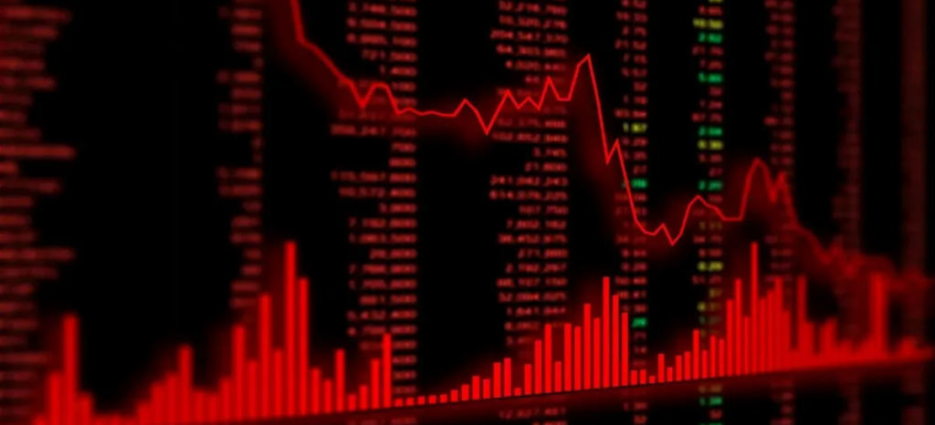 Price chart showing crypto crash