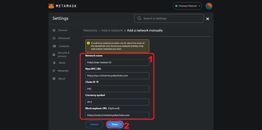 PulseChain testnet v3 network details