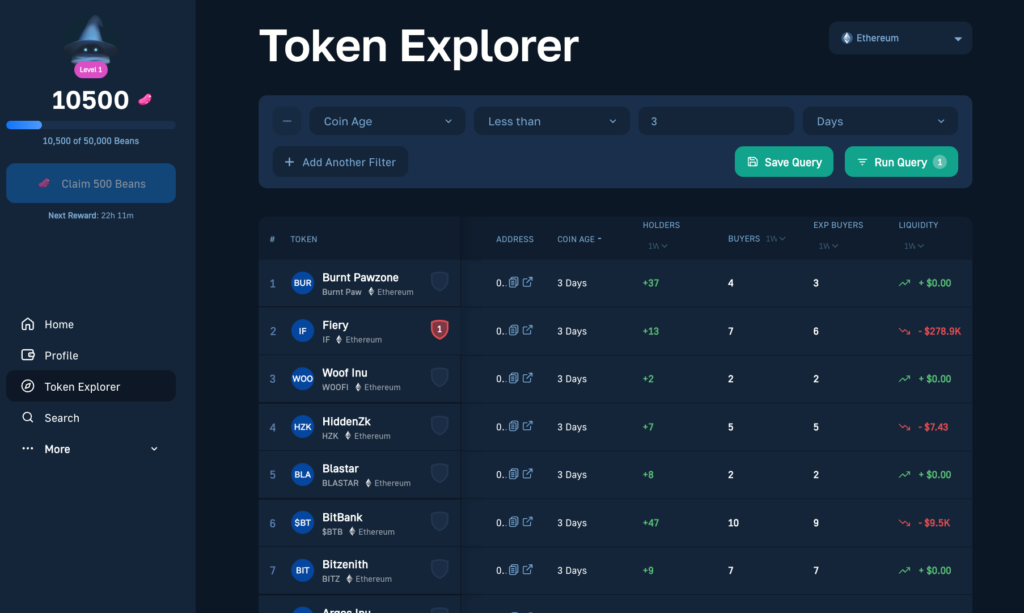 Token Explorer UI to Get Rich Quick with Crypto