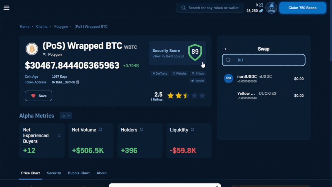 Illustration GIF of a crypto swap