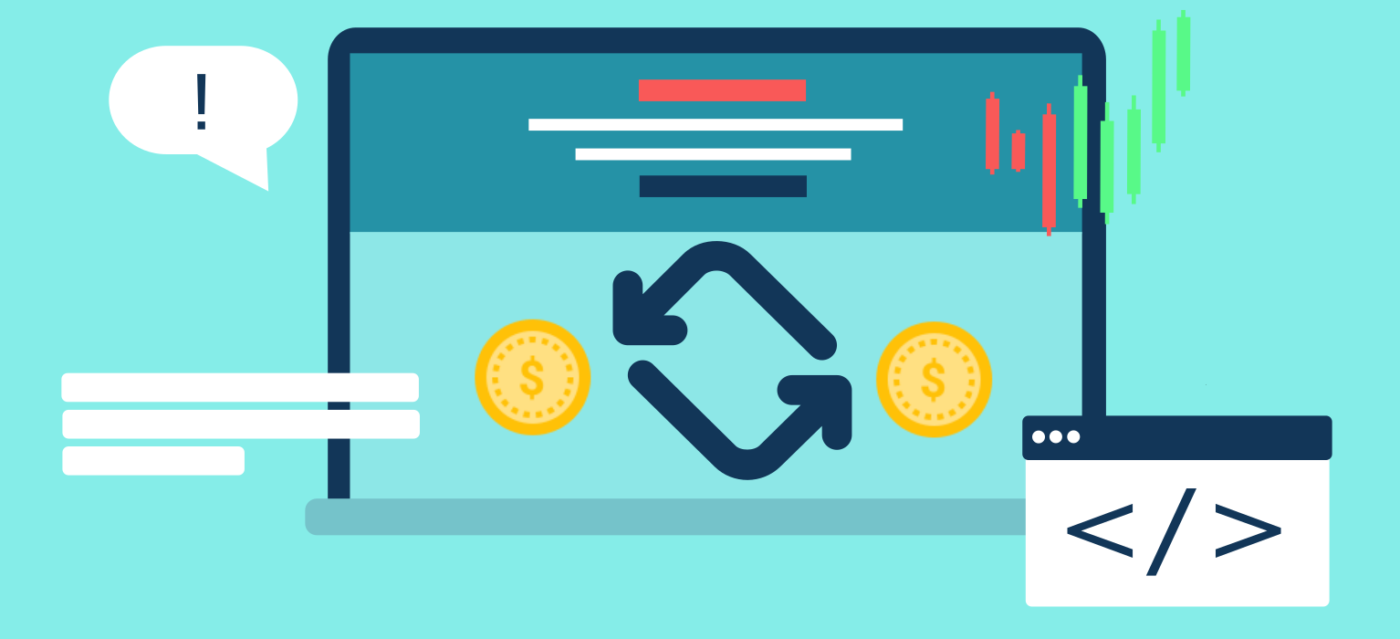 Art illustration of how a crypto swap works
