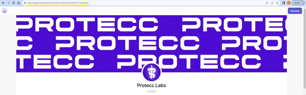 Mirror page for Protecc Labs and the PRTC token