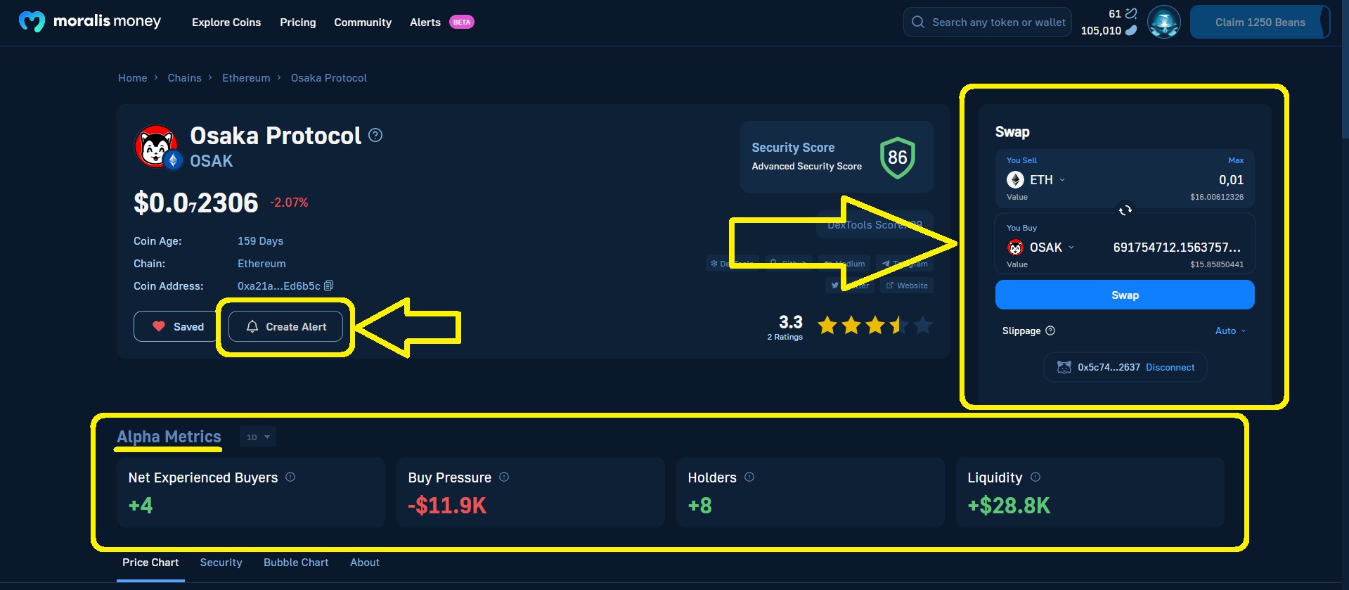 Can Crypto Make You Rich How to Make Money in Crypto Explained-Exploring-Coins-example-MM-token-page